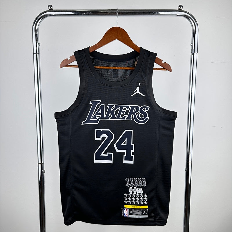 Maillot Los Angeles Lakers Edition Signature - Noir et argent