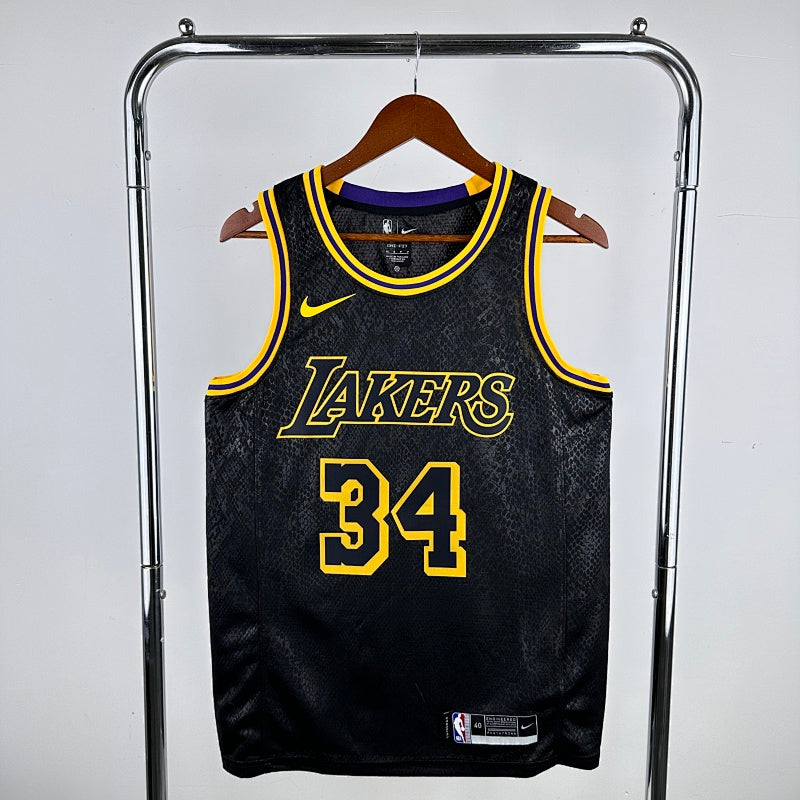 Maillot Los Angeles Lakers City Edition Black Mamba - Noir et or