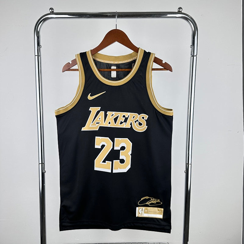 Maillot Los Angeles Lakers Edition Signature - Noir et or