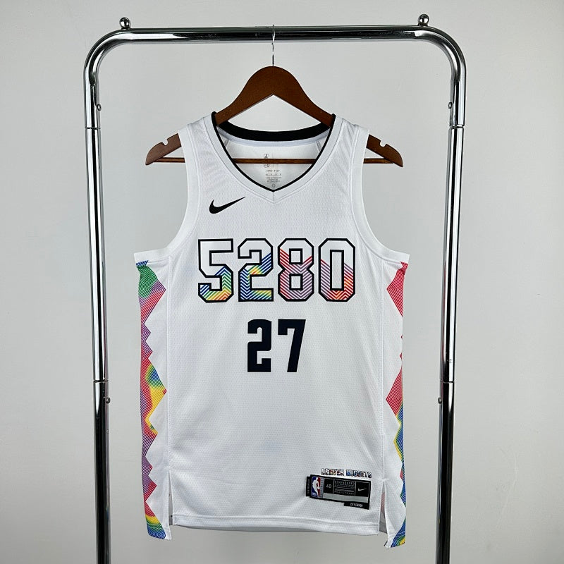 Maillot Denver Nuggets City Edition 2024-25 5280 - Blanc
