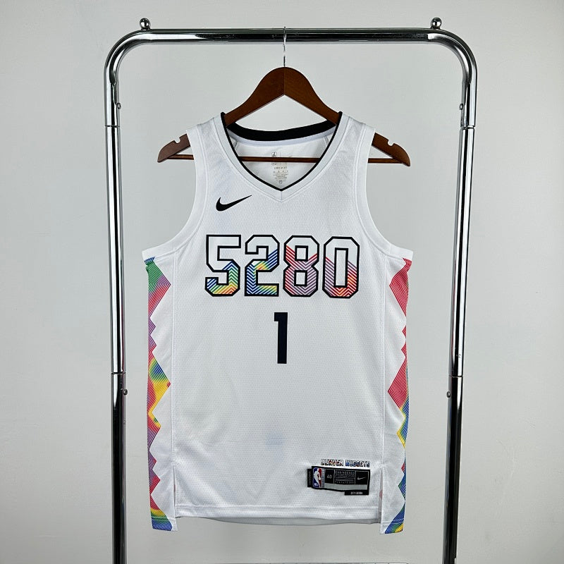 Maillot Denver Nuggets City Edition 2024-25 5280 - Blanc