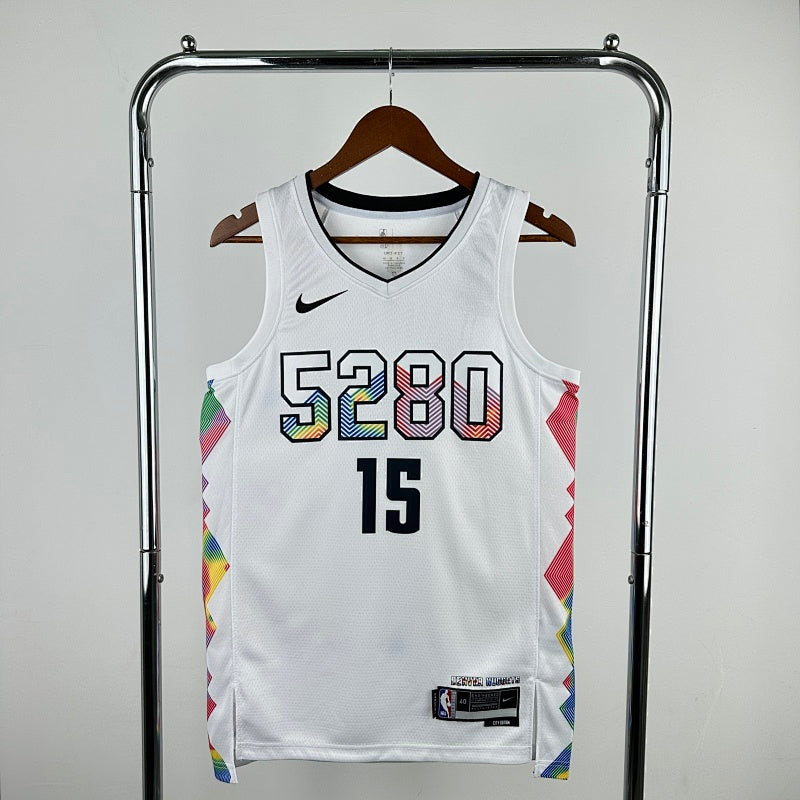 Maillot Denver Nuggets City Edition 2024-25 5280 - Blanc