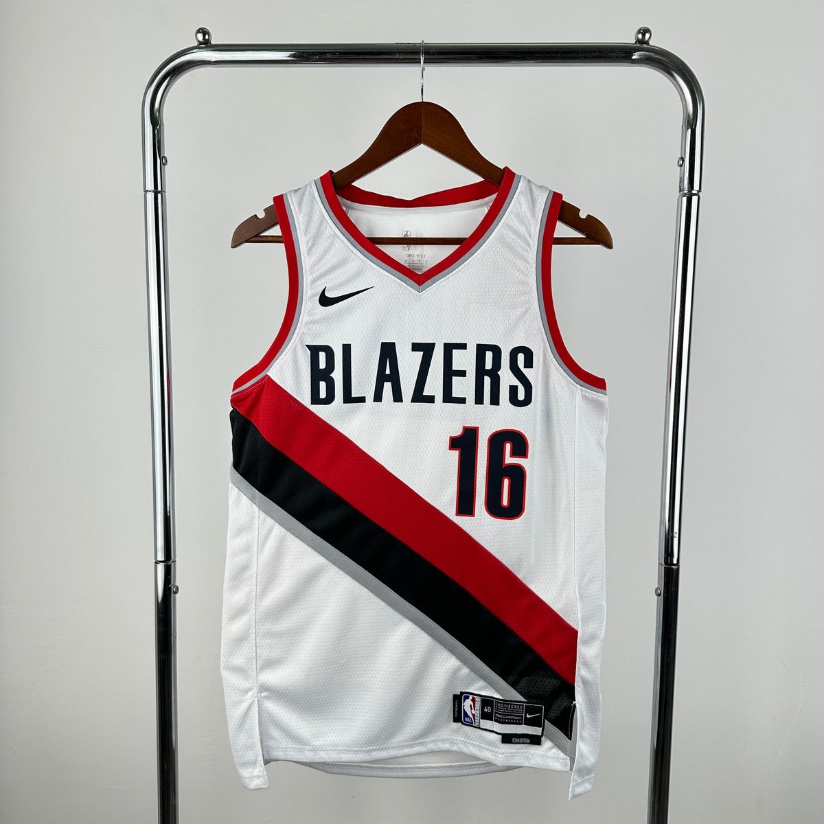 Maillot Portland Trail Blazers Association Edition col rouge - Blanc
