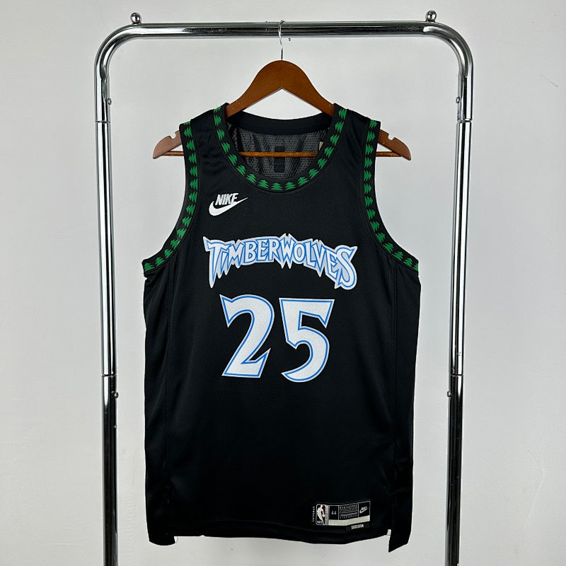 Maillot Minnesota Timberwolves Classic Edition 2025-26 Black Trees - Noir