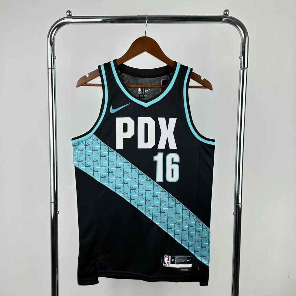 Maillot Portland Trail Blazers City Edition PDX - Noir