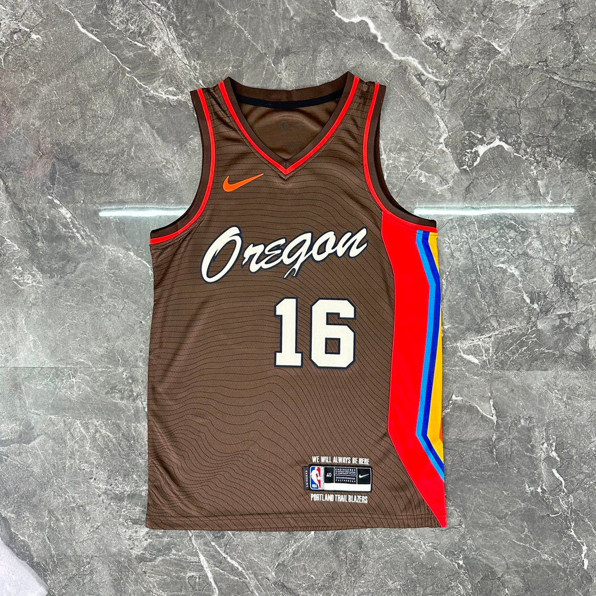 Maillot Portland Trail Blazers City Edition Oregon - Marron