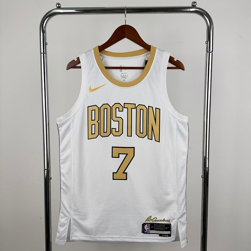 Maillot Boston Celtics City Edition 2025-26 - Blanc et or