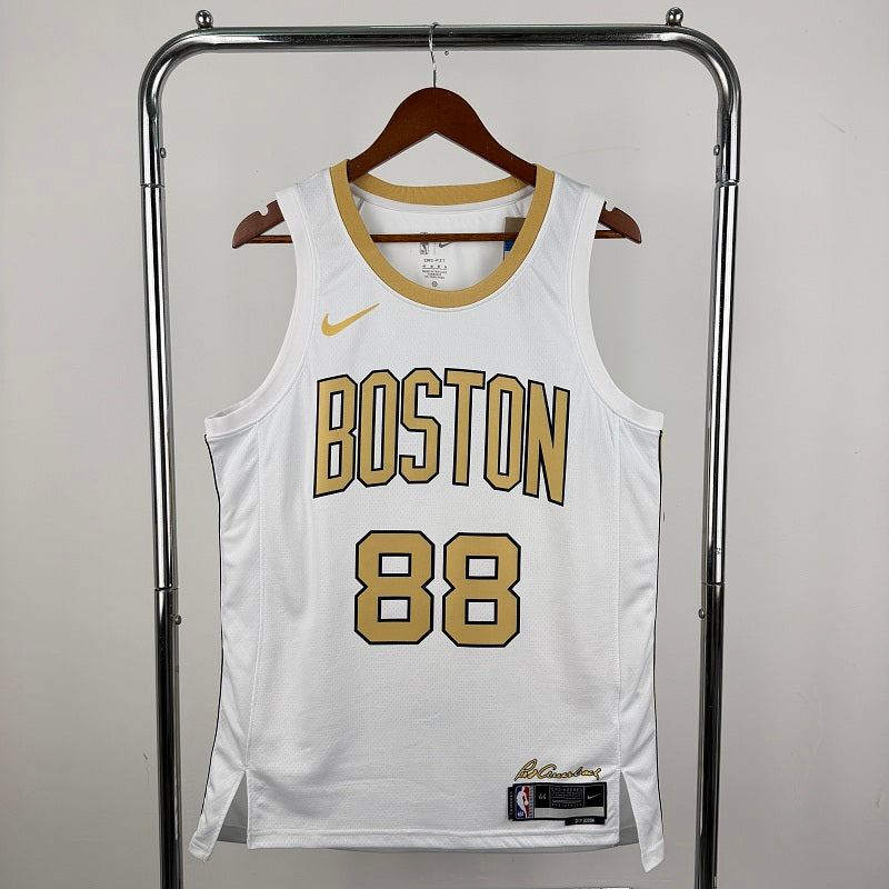 Maillot Boston Celtics City Edition 2025-26 - Blanc et or