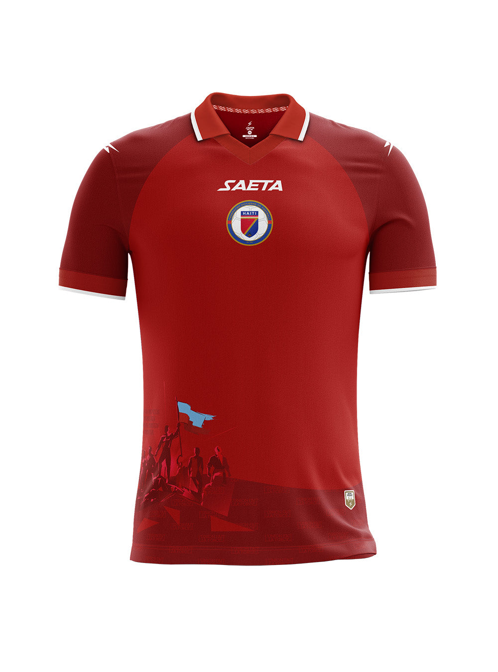 Maillot Haïti 2026 third rouge, vue de face