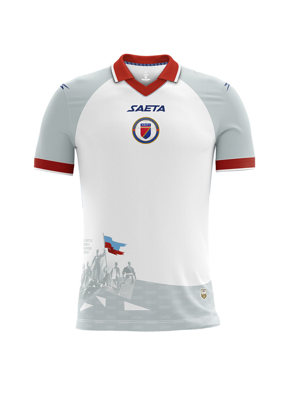 Maillot Haïti 2026 extérieur blanc, vue de face