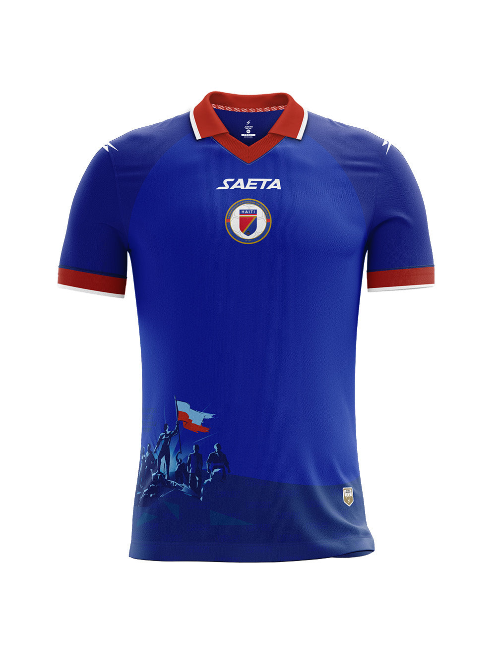 Maillot Haïti 2026 domicile bleu, vue de face