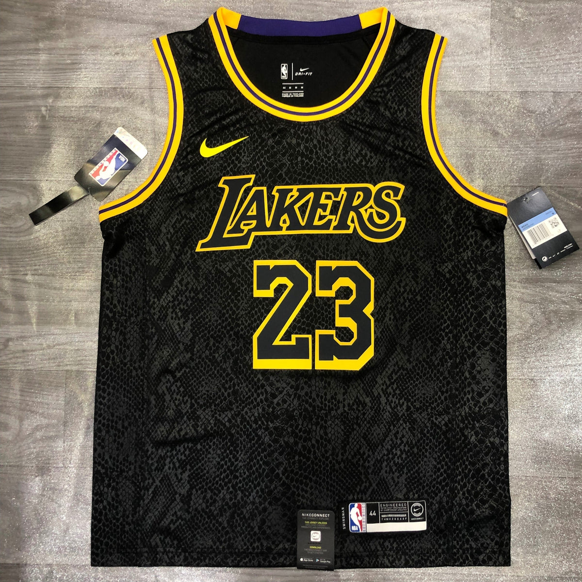 Maillot Los Angeles Lakers City Edition Black Mamba - Noir et or