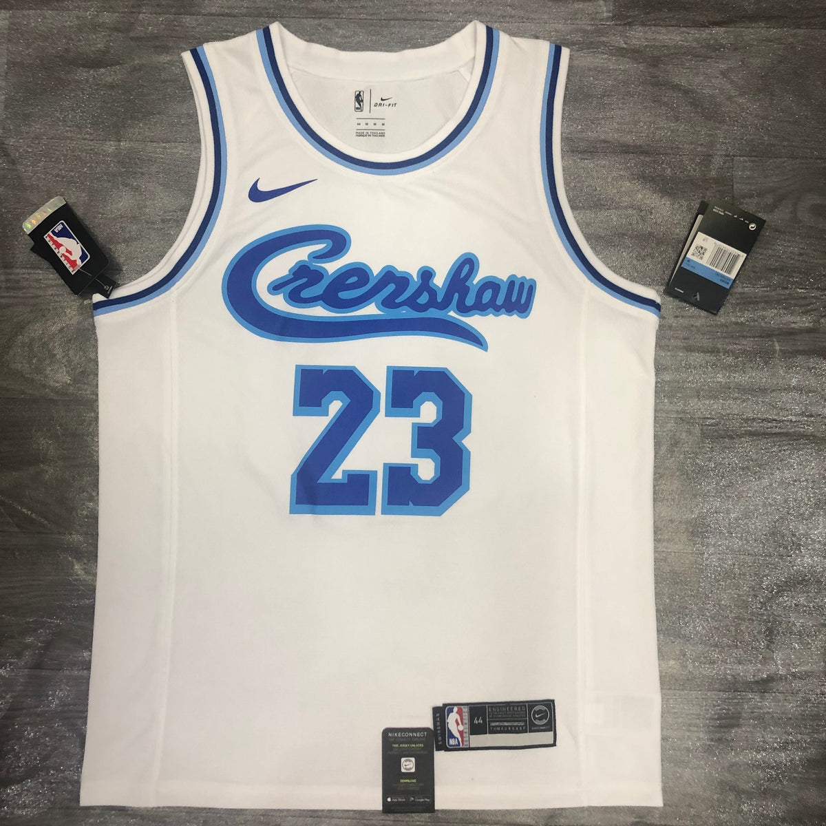 Maillot Los Angeles Lakers Edition Crenshaw - Blanc et bleu