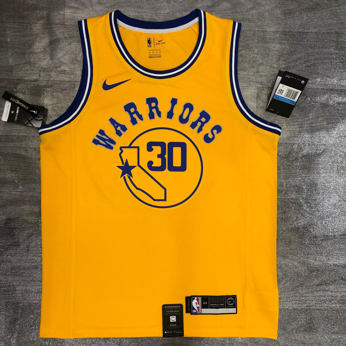 Maillot Golden State Warriors Hardwood Classics California - Jaune