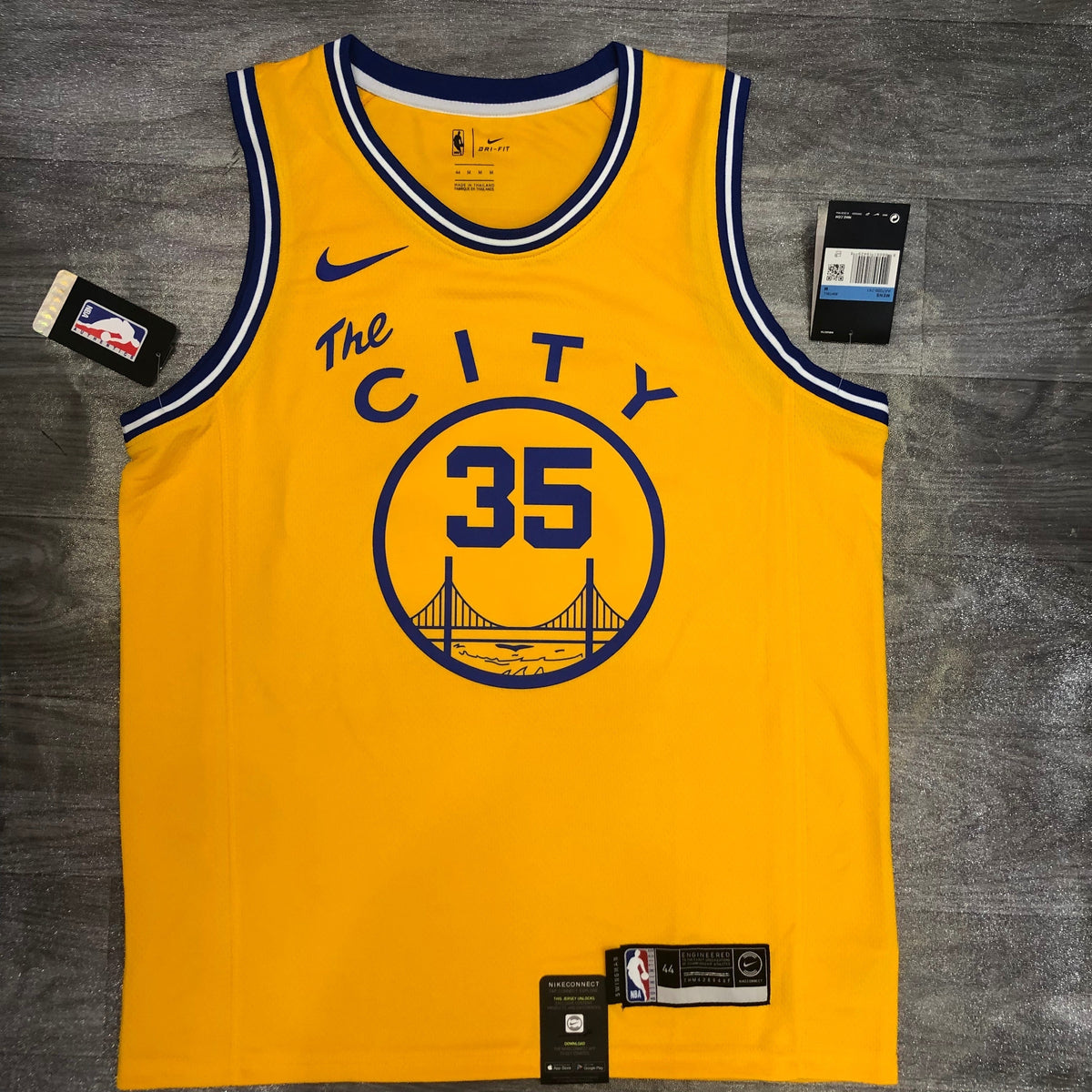 Maillot Golden State Warriors Hardwood Classics The City - Jaune