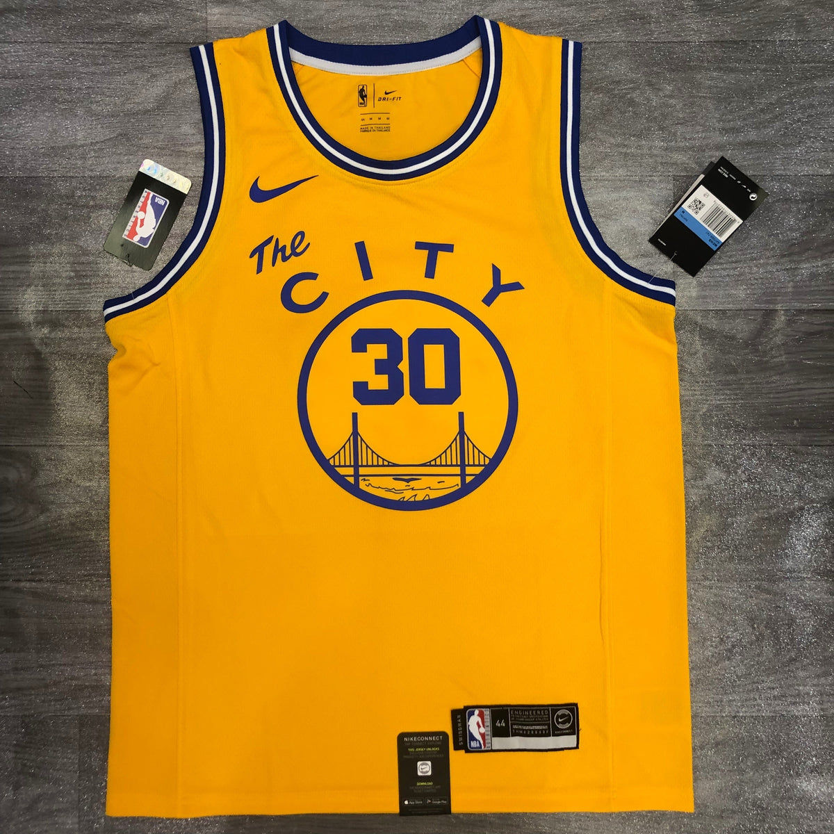 Maillot Golden State Warriors Hardwood Classics The City - Jaune