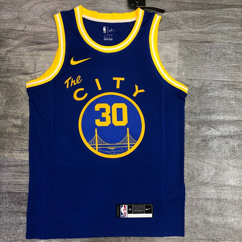 Maillot Golden State Warriors Hardwood Classics The City - Bleu
