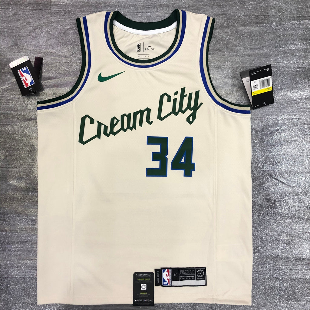 Maillot Milwaukee Bucks City Edition Cream City - Creme
