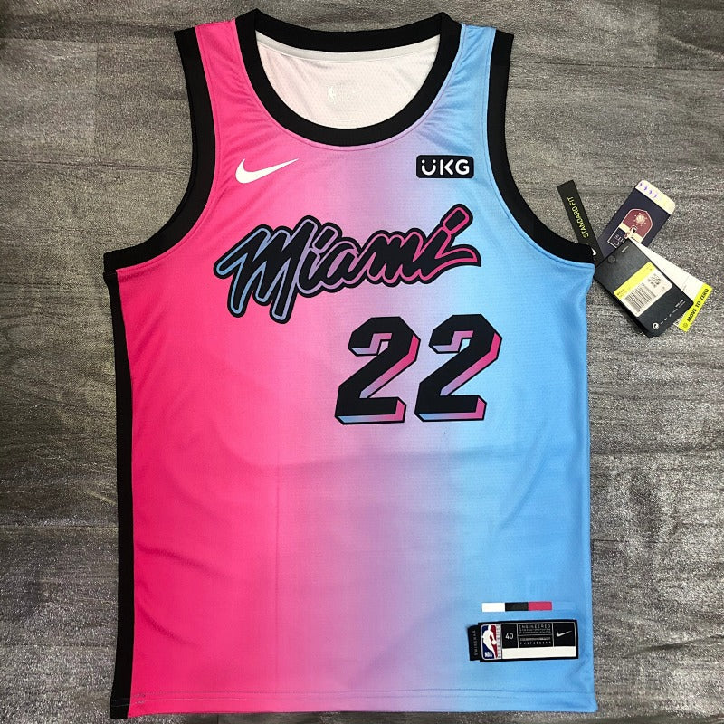 Maillot Miami Heat City Edition 2020-21 ViceVersa - Rose et bleu