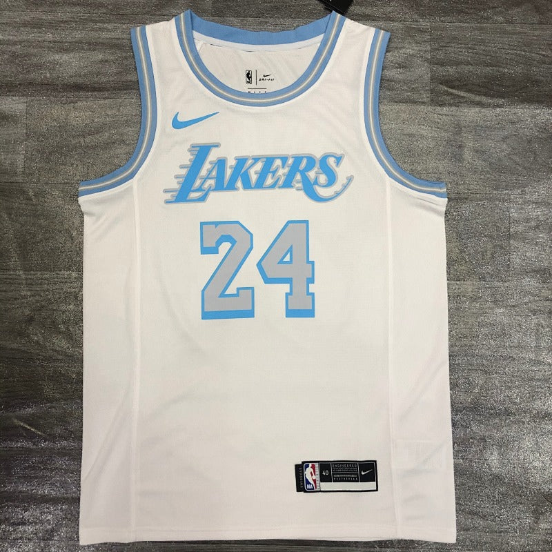 Maillot Los Angeles Lakers City Edition 2020-21 Elgin Baylor - Blanc et bleu ciel