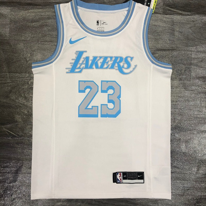 Maillot Los Angeles Lakers City Edition 2020-21 Elgin Baylor - Blanc et bleu ciel