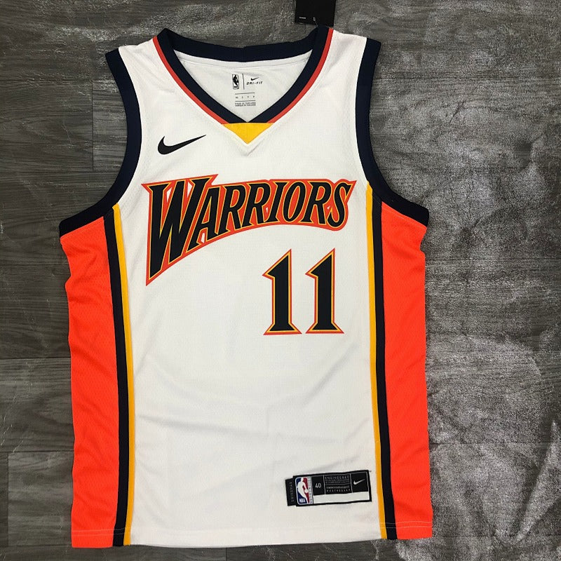 Maillot Golden State Warriors Hardwood Classics - Blanc et orange