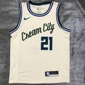 Maillot Milwaukee Bucks City Edition Cream City - Creme