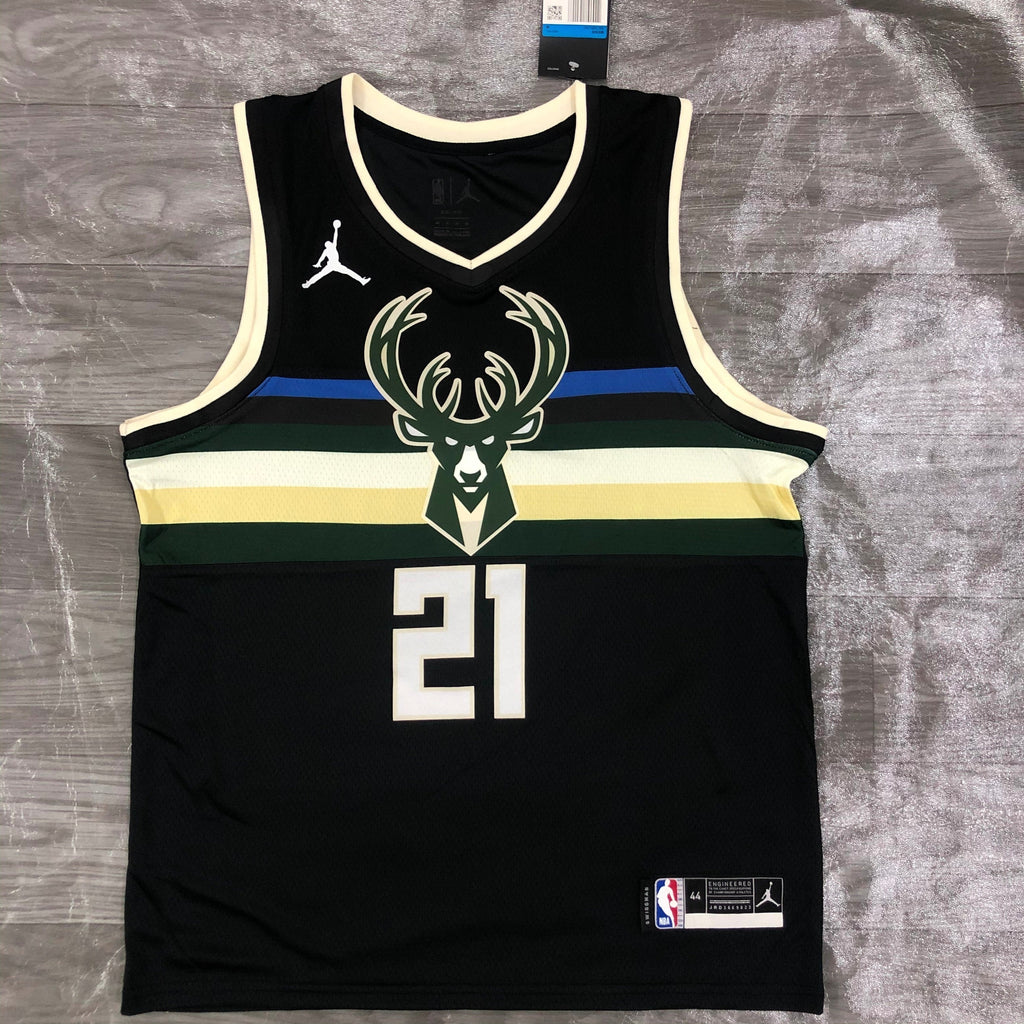 Maillot Milwaukee Bucks Statement Edition Deer - Noir