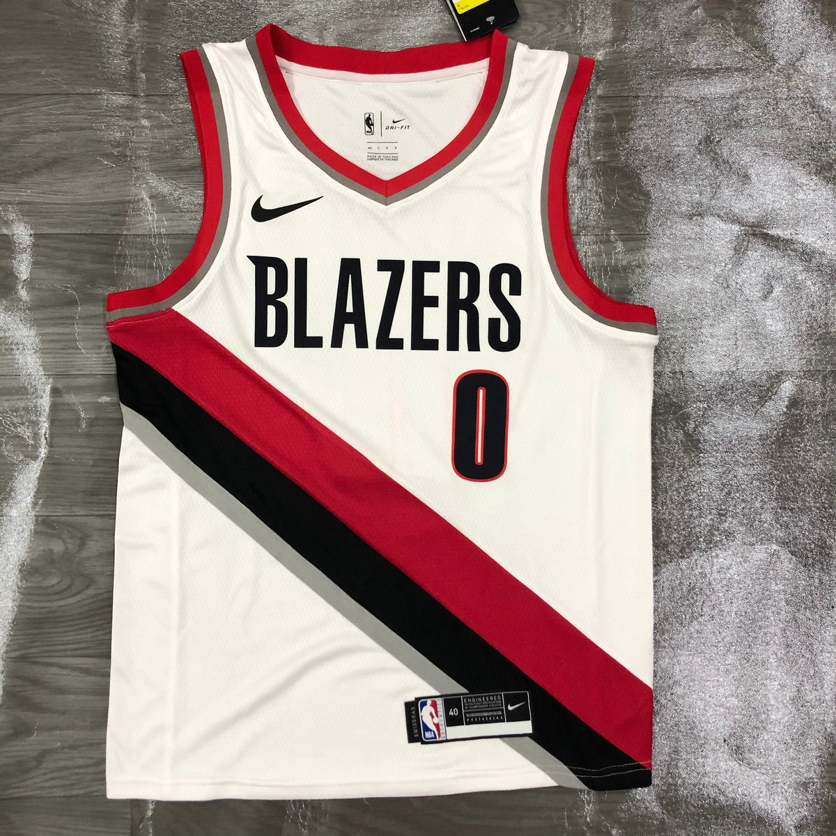 Maillot Portland Trail Blazers Association Edition col rouge - Blanc