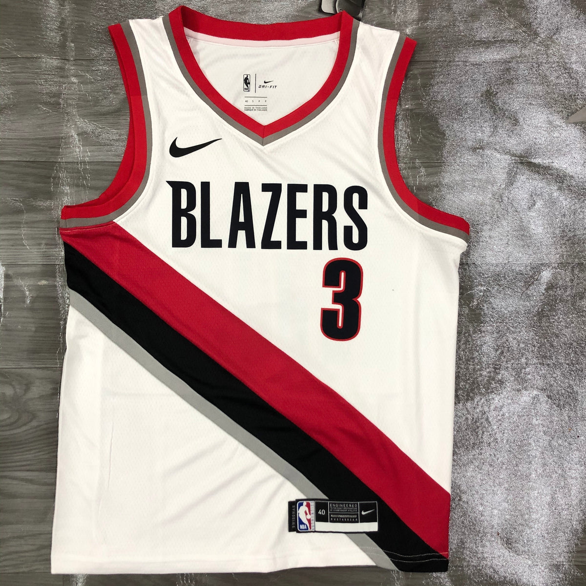 Maillot Portland Trail Blazers Association Edition col rouge - Blanc