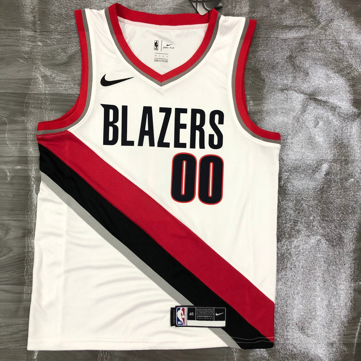 Maillot Portland Trail Blazers Association Edition col rouge - Blanc