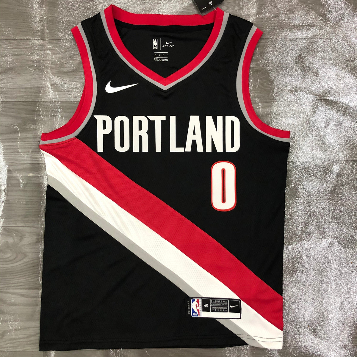 Maillot Portland Trail Blazers Icon Edition col rouge - Noir