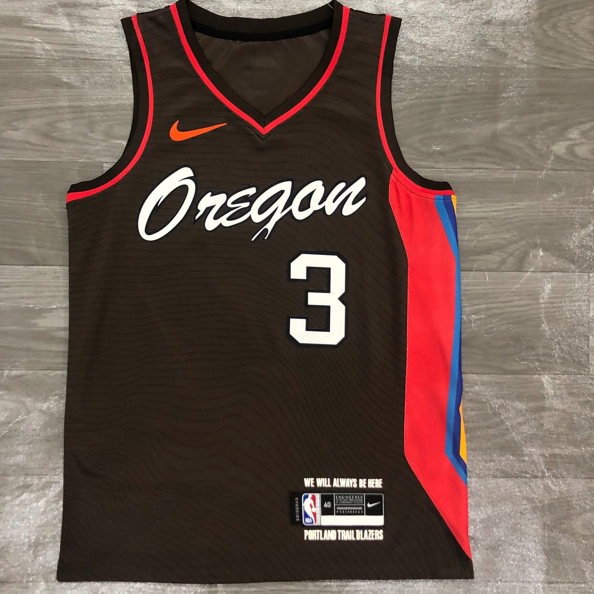 Maillot Portland Trail Blazers City Edition Oregon - Marron