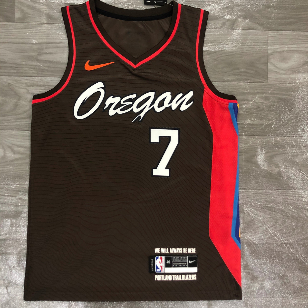 Maillot Portland Trail Blazers City Edition Oregon - Marron