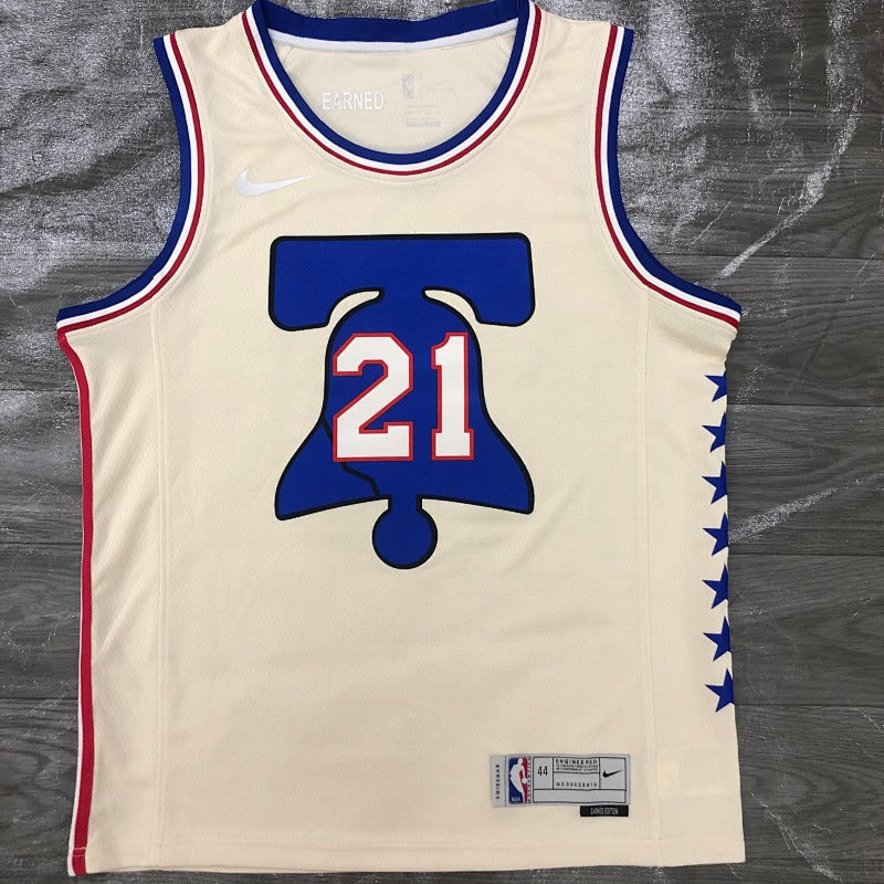 Maillot Philadelphia 76ers Earned Edition 2020-21 Liberty Bell - Creme