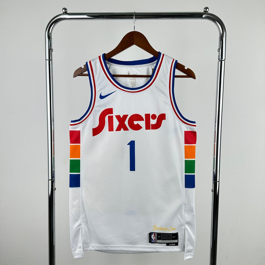 Maillot Philadelphia 76ers City Edition Spectrum 2024-25 - Blanc