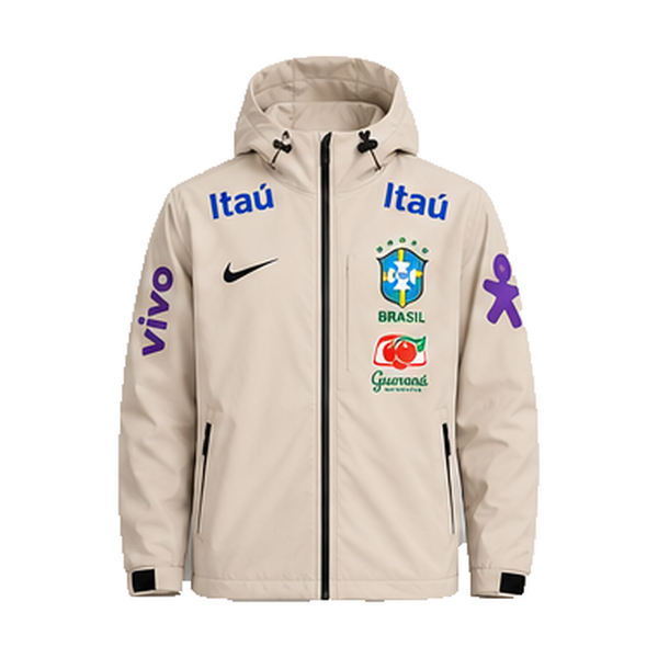 Veste Jordan Brésil CBF crème imperméable