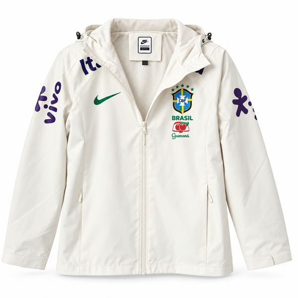 Veste Nike Brésil CBF blanche à capuche