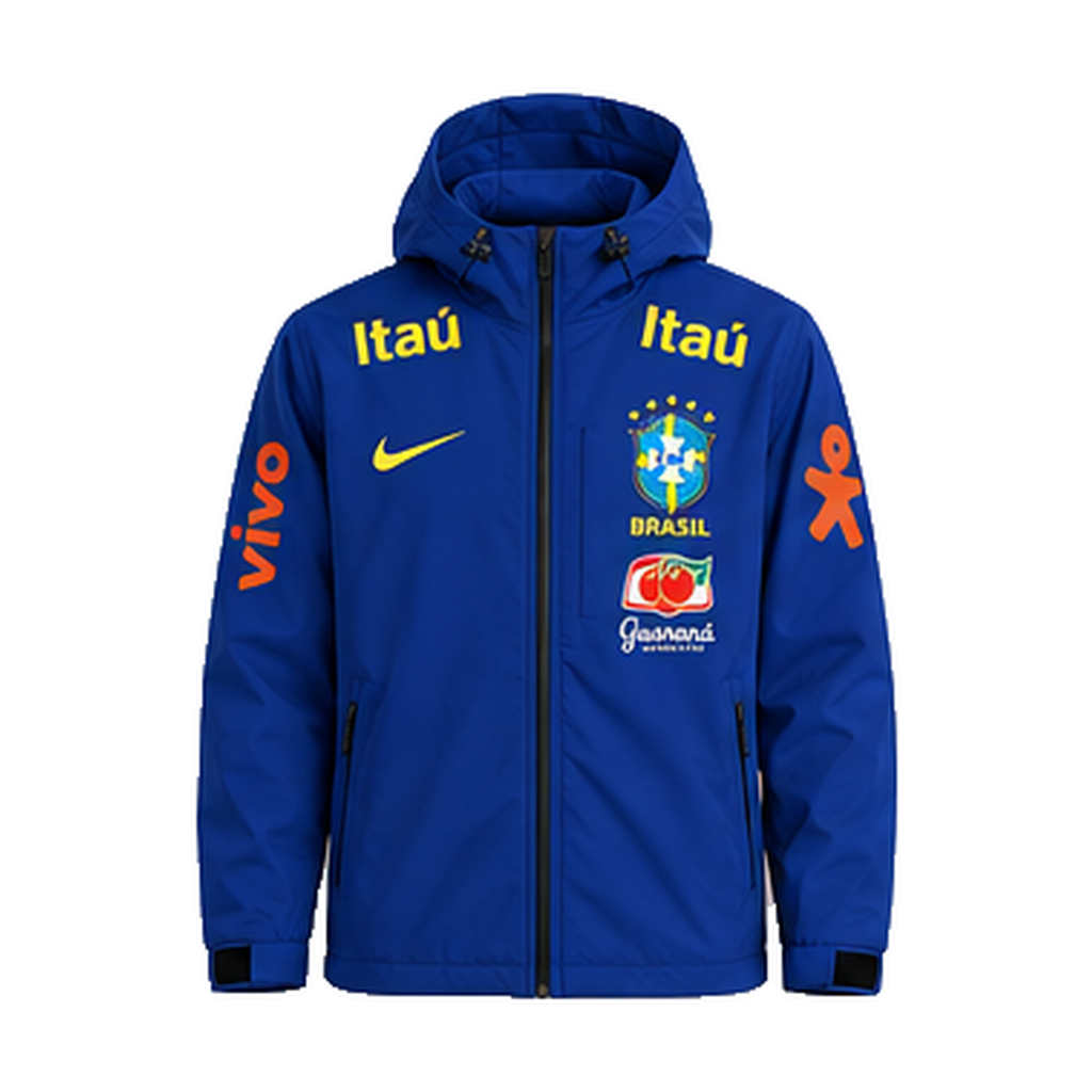 Veste Jordan Brésil CBF bleu denim imperméable