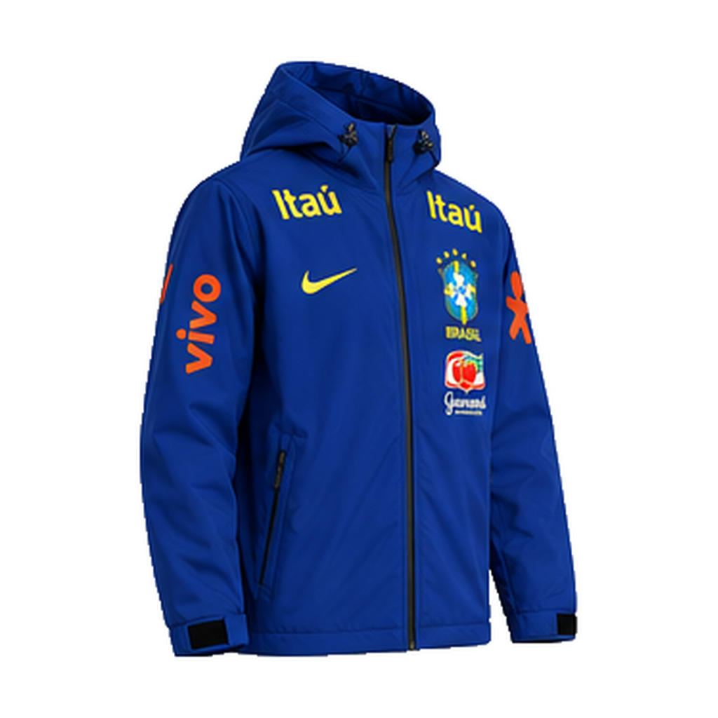 Veste Jordan Brésil CBF bleu denim imperméable