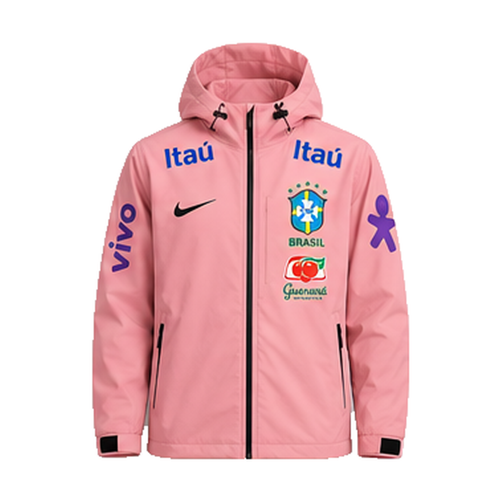 Veste Jordan Brésil CBF rose imperméable