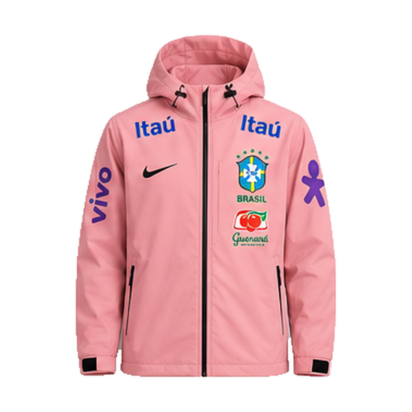 Veste Jordan Brésil CBF rose imperméable