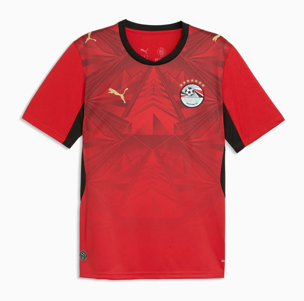 Maillot Égypte 26-27 domicile rouge, vue de face