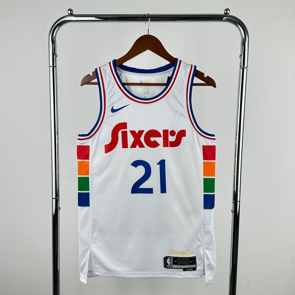 Maillot Philadelphia 76ers City Edition Spectrum 2024-25 - Blanc
