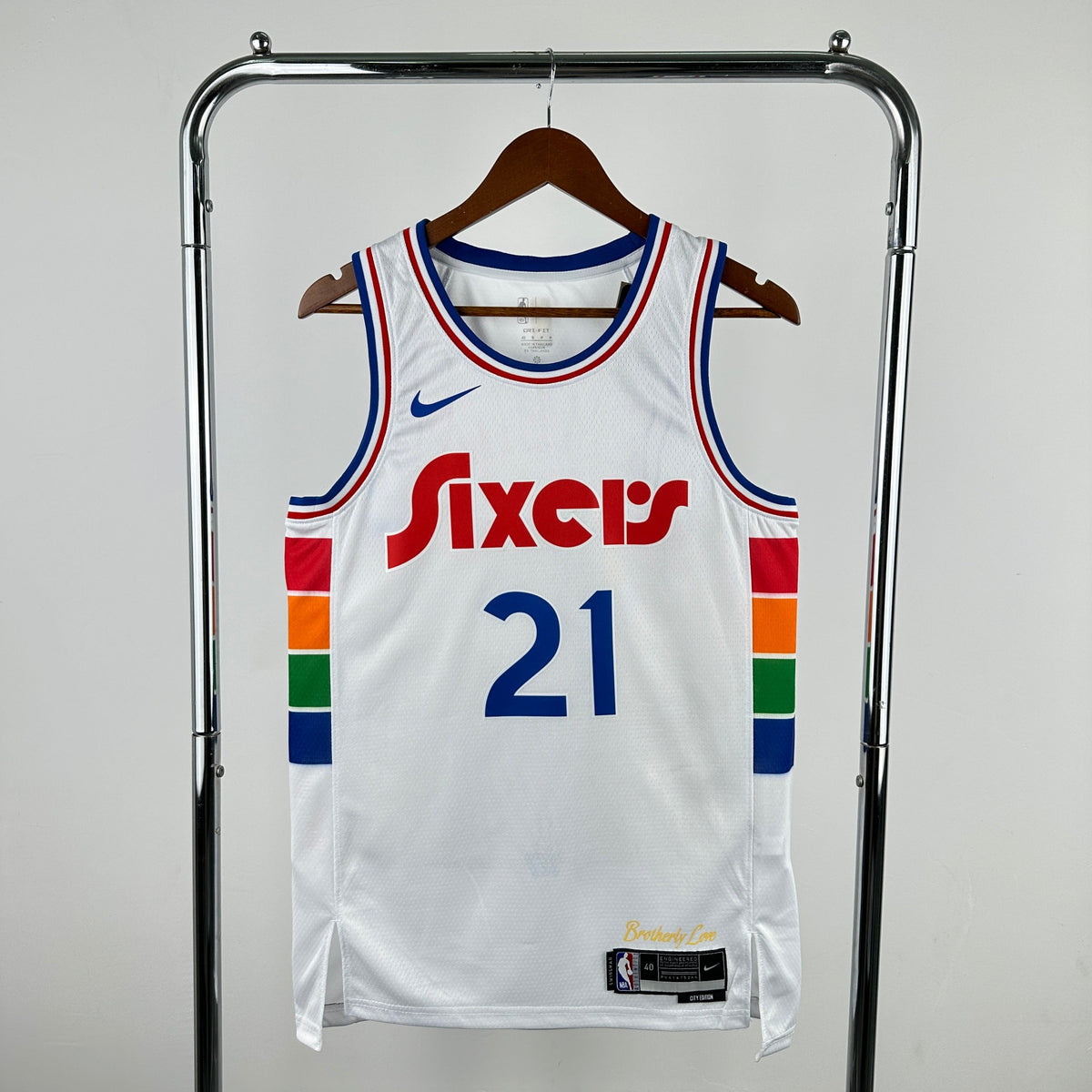 Maillot Philadelphia 76ers City Edition Spectrum 2024-25 - Blanc